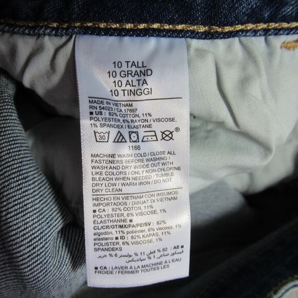 Old Navy Jeans Womens Size 10 Tall Blue Higher High Rise Flare Stretch Denim - Picture 7 of 8